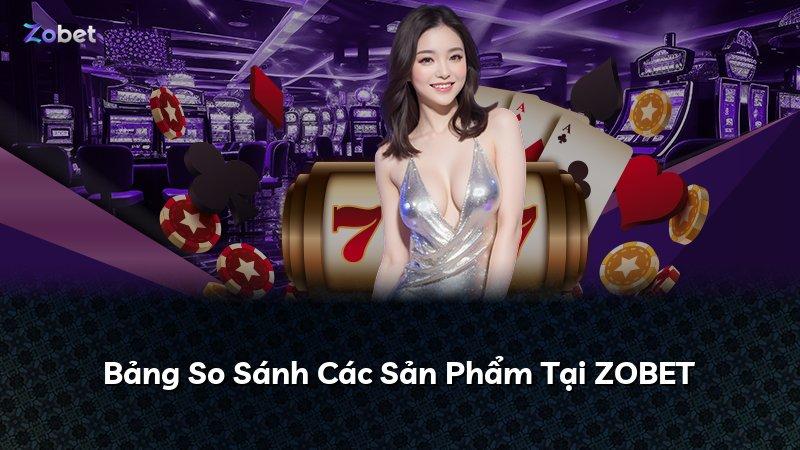 Bảng So Sánh Các Sản Phẩm Tại ZOBET